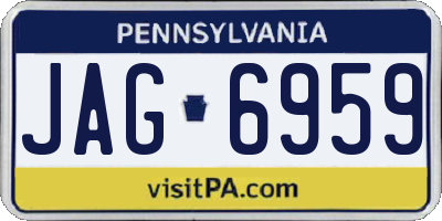 PA license plate JAG6959