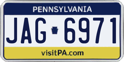 PA license plate JAG6971