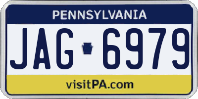 PA license plate JAG6979