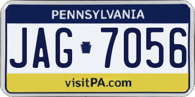 PA license plate JAG7056