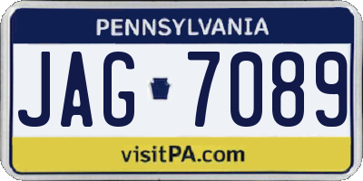 PA license plate JAG7089