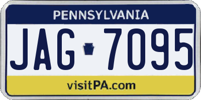 PA license plate JAG7095