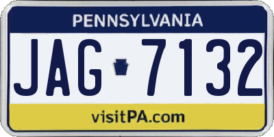 PA license plate JAG7132