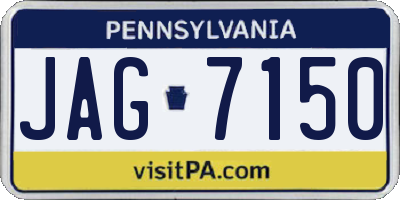 PA license plate JAG7150