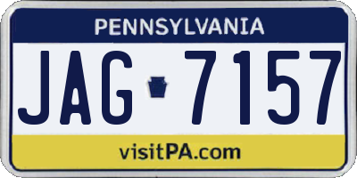 PA license plate JAG7157