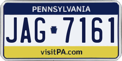 PA license plate JAG7161