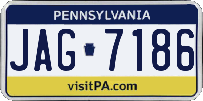 PA license plate JAG7186