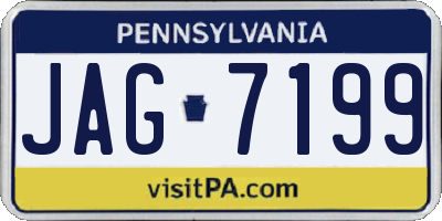 PA license plate JAG7199