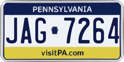 PA license plate JAG7264