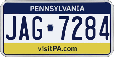 PA license plate JAG7284