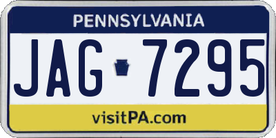 PA license plate JAG7295