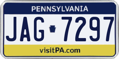 PA license plate JAG7297