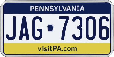 PA license plate JAG7306