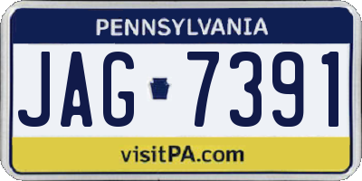 PA license plate JAG7391