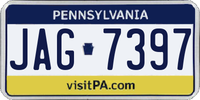 PA license plate JAG7397