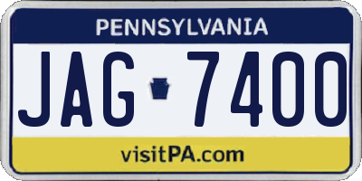 PA license plate JAG7400