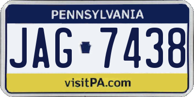 PA license plate JAG7438