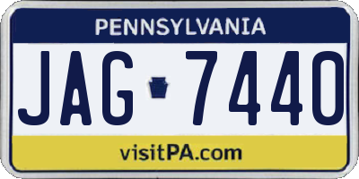 PA license plate JAG7440