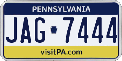 PA license plate JAG7444