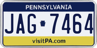 PA license plate JAG7464