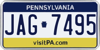 PA license plate JAG7495