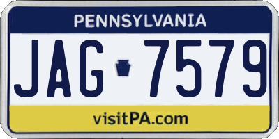PA license plate JAG7579