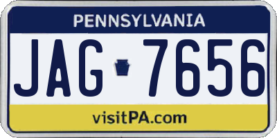 PA license plate JAG7656