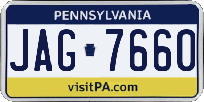 PA license plate JAG7660