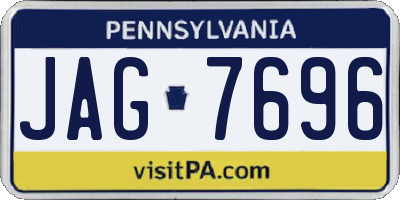 PA license plate JAG7696