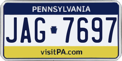 PA license plate JAG7697