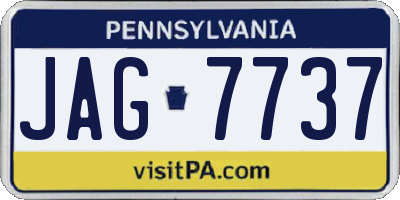 PA license plate JAG7737