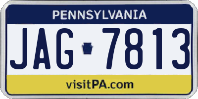 PA license plate JAG7813
