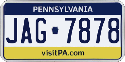 PA license plate JAG7878