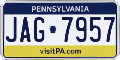 PA license plate JAG7957