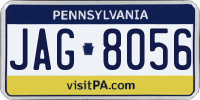 PA license plate JAG8056