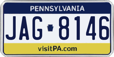PA license plate JAG8146