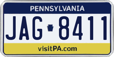 PA license plate JAG8411