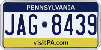 PA license plate JAG8439