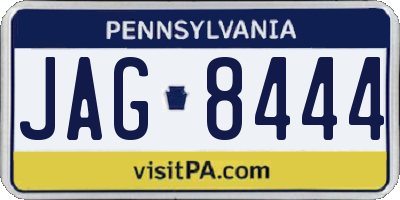 PA license plate JAG8444