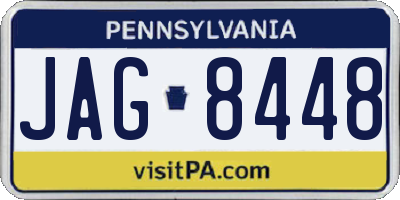 PA license plate JAG8448