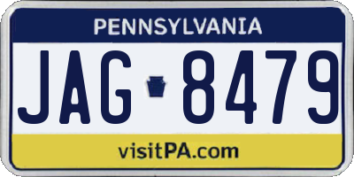 PA license plate JAG8479