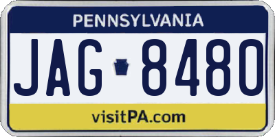 PA license plate JAG8480