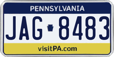 PA license plate JAG8483