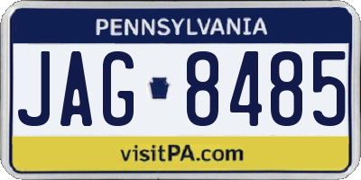 PA license plate JAG8485