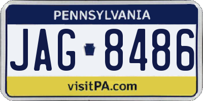 PA license plate JAG8486