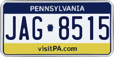 PA license plate JAG8515