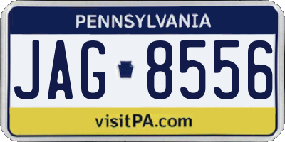 PA license plate JAG8556