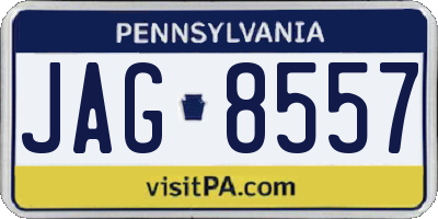 PA license plate JAG8557