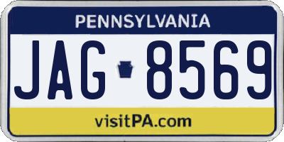 PA license plate JAG8569