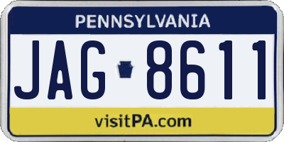 PA license plate JAG8611